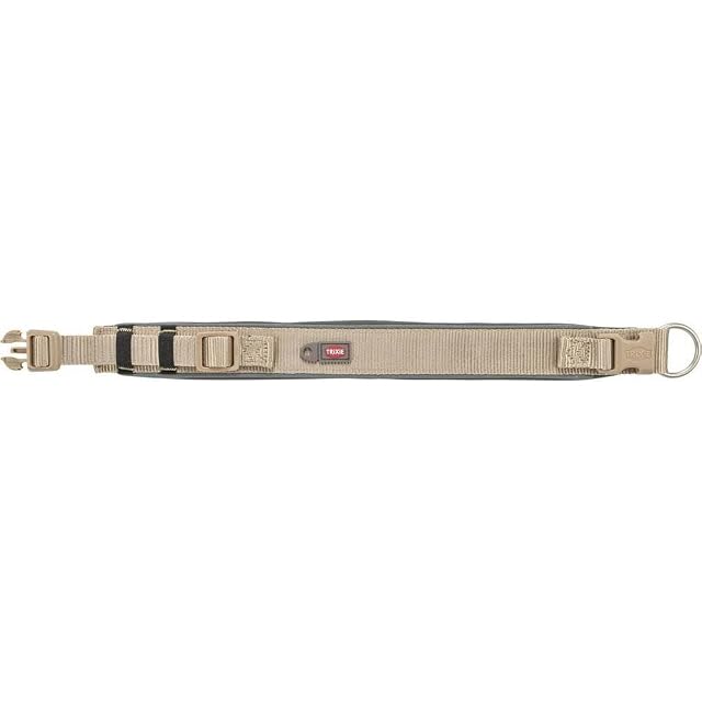 Foto 3 de 3 de TRIXIE Premium Collar, Extra Ancho, XS–S, Arena/Grafito, para Perros