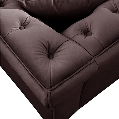 Image of Supernal 3 Seater Sofa Set with Brass Legs Perfect Gives Luxurious Look for Home /Living Room /Office /Guest Room /Hotels /Lounge
