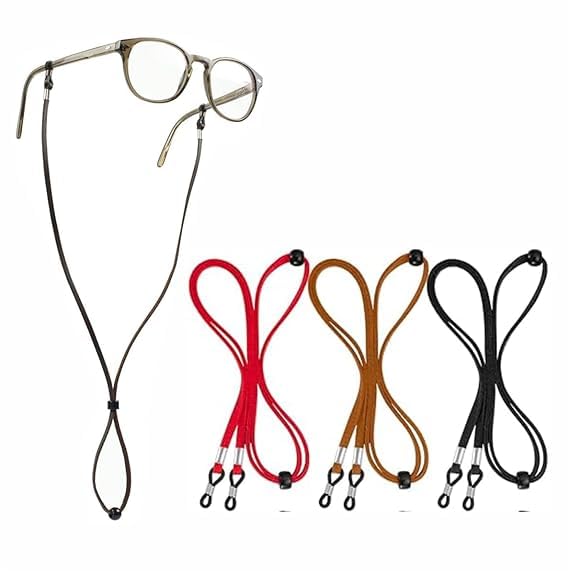 3 PCS Unisex Adjustable Non Slip Spectacle Chain and Eyeglass Strap Glasses Chain for Women Specs Holder Strap Specs Chain for Women Stylish Eye Glass Holder Eyeglass Spectacle Accessories