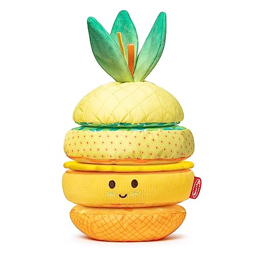 Image of Melissa & Doug Multi-Sensory Pineapple Soft Stacker Infant Toy - Stacking Toys For Babies, Pineapple Stacking Toy For Infants