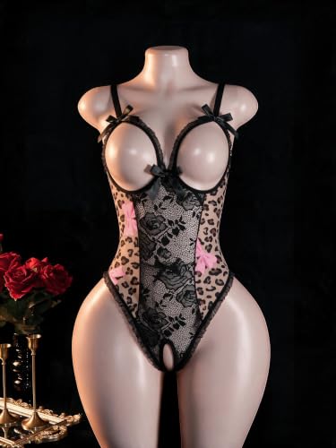 Image of Avidlove Women One Piece Lingerie Sexy Lace Babydoll Mini Bodysuit