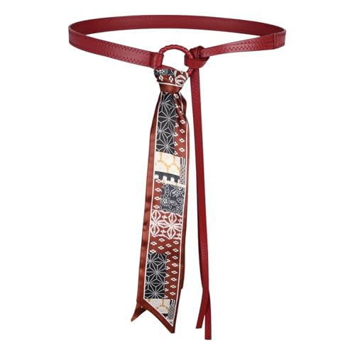 Image of Aurolran Women's Leather Belt with Buckle - Ideal for Dresses, Jeans, and Coats