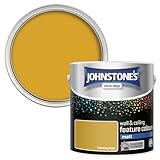 Johnstone's Feature Colours Paint, Warming Rays, Matt Finish, 35m2 Coverage per Tin, 2.5L
