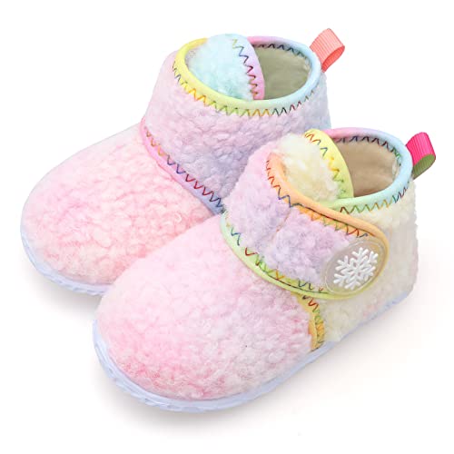 Feetcity Infant Baby Girl Boy Cotton Booties Stay On Sock Slippers Soft Bedroom Shoes Ankle Boots With Grippers Toddler Crib Warm Shoe 2-2.5Year #TOP11