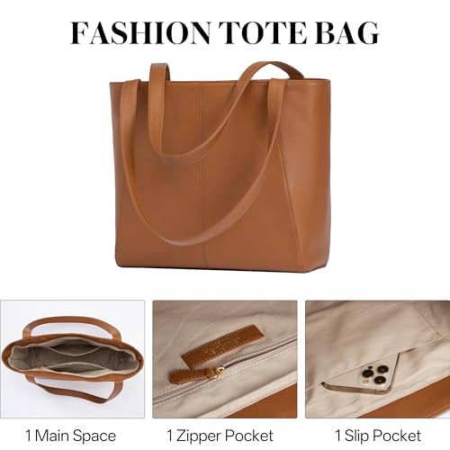 Bolso Tote de Cuero Genuino para Mujer miniatura 6