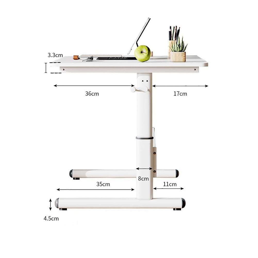 Biurko Z Regulacją Wysokości I Korbką, Ergonomiczne Biurko Stojące Do Biura Domowego, Stolik Komputerowy, Beżowy, 120 Cm – Idealne Do Pracy I Nauki(Beżowy-120Cm)