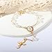 Car Mirror Hanging Accessories,Cross Rosary for Car Mirror Hanging,Catholic Religious Gifts for Women Men,Wedding Favors Baptism Gifts for Guest (White)