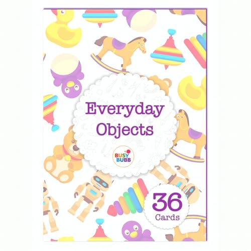 Image of Everyday Objects | 36 Laminated Anti-Glare Flash Cards | Montessori Inspired Fun & Easy to Learn Toys for Kids