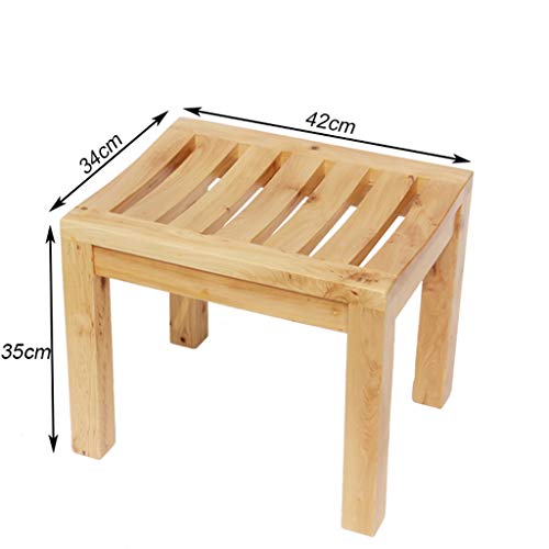 Tabouret de banc de bain en bois pour douche et extérieur - 7