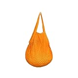 Bolsa de Crochê Vazada Macramê com Forro Praiana da Moda Blogueira - (Laranja)