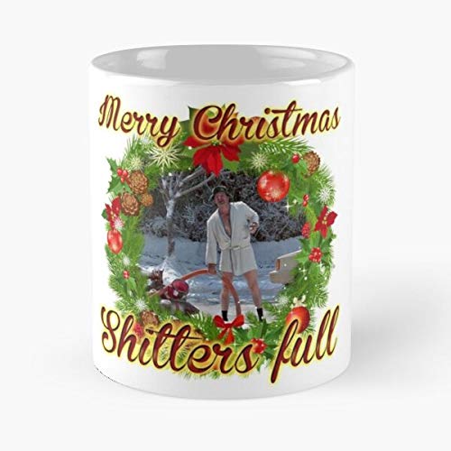 National Chase Vacation Lampoons Full Happy Shitters Merry Mas Chevy Christmas Clark Grisworld X Best Mug holds hand 11oz made from White marble ceramic
