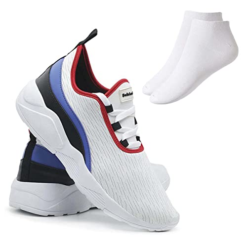 Kit Tênis Esportivo Masculino Running Preto Para Corrida Academia + Meia Cano Curto