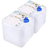 Foldable Cube Camping Water Container Collapsible Hiking Water Storage Bag Gallon Water Carrier, BPA-free, Portable Water Jug Tank Canteen for Hurricane Flood Emergency Reservoir (2.6gallon-2pack)