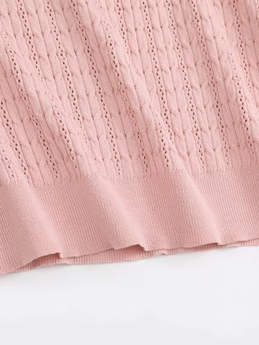 Image of Wowcarbazole Womens Summer Tops Short Sleeve Casual Crew Neck Fashion T Shirts Knit Pullover Sweater Trendy 2024