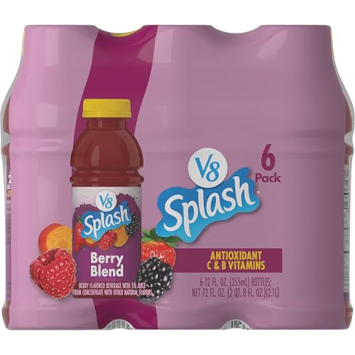 Image of V8 Splash Berry Blend Flavored Beverage, 12 fl oz Bottle (6 Pack)