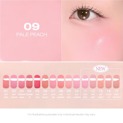 Image of PERIPERA SYRUPY TOK CHEEK Liquid Blush| Dewy Finish with Long-Lasting Hydration, Buildable & Blendable Color, Natural Glow for Cheeks, Safe for Sensitive Skin (09 PALE PEACH)