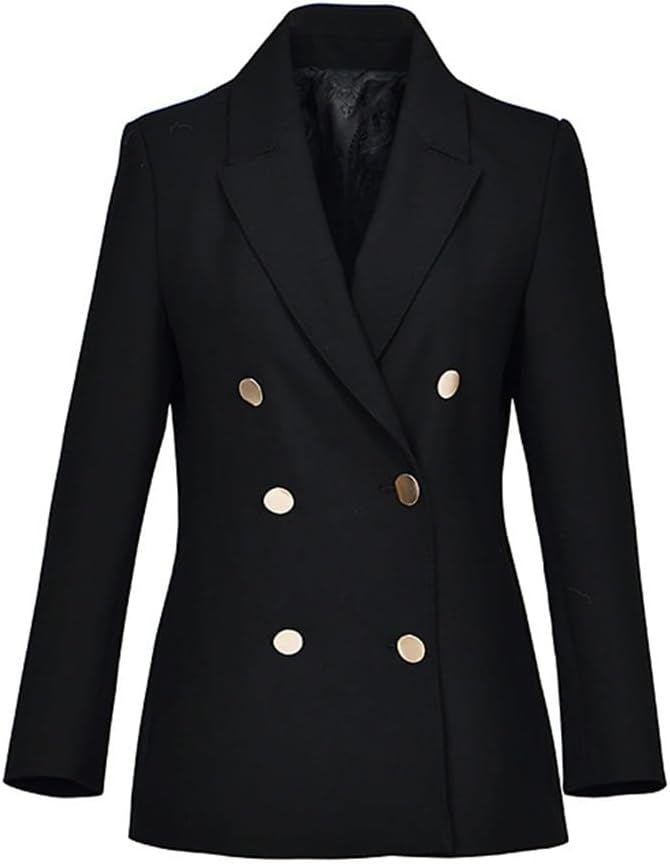 Women's Vintage Black Suit Jacket Short Jacket OL Coat Jacket Fall Outerwear Jackets Coat