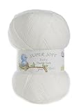 James Brett 100% Acrylic Baby Double Knitting Yarn Supersoft DK Knit Wool 5 x 100g (White - BB4)