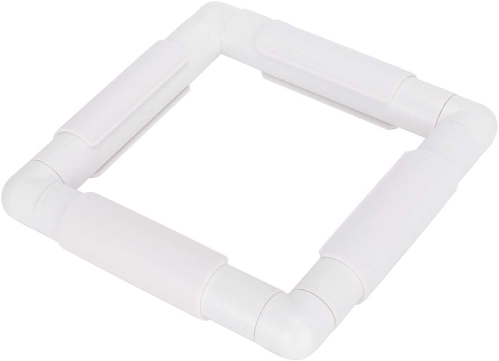 Garosa 15.2 x 15.2cm Square Plastic Cross Stitch FrameEmbroidery Clip Frame for Embroidery, Quilting, Cross-Stitch, Needlepoint, Silk-Painting(15.2 x 15.2cm) Other Sewing Embroidery Supplies