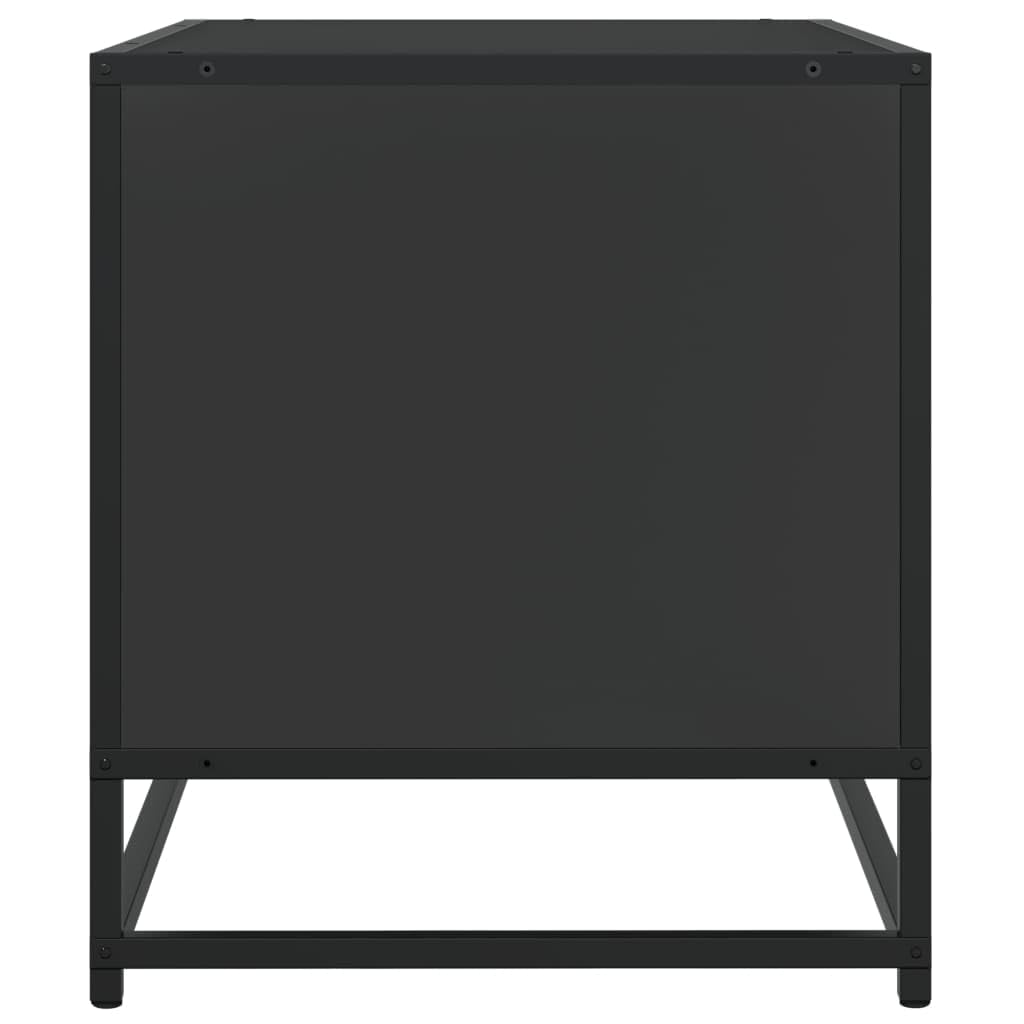 Mobile TV nero, 91 x 40 x 46 cm, in legno e metallo, mobile basso con spazio e cassetto, credenza per soggiorno, camera da letto, home theater e gaming, salvaspazio e moderno