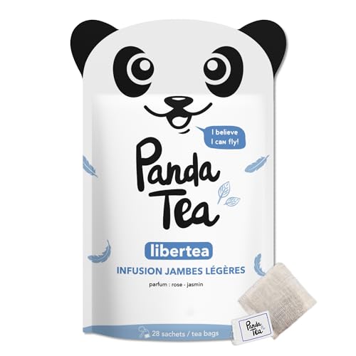 Panda Tea Libertea Pour La Rétention D'eau | Tisane Certifiée Qui Favorise Le Bien-êTre Circulatoire | 28 Sachets