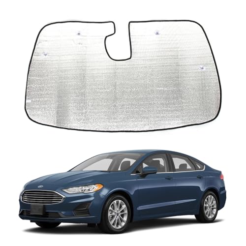 Windshield Sunshade for Ford Fusion 2013-2021 Sedan Front Window Sun Shade Foldable Reflective Sun...