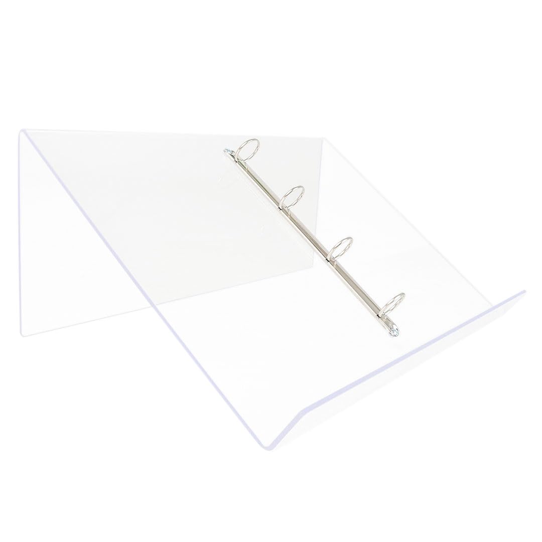 Leggio In Acrilico Trasparente A Forma Di X – Porta Libri Portatile Per Ricette, Spartiti E Riviste (28x15.5x15.5 Cm) - 5