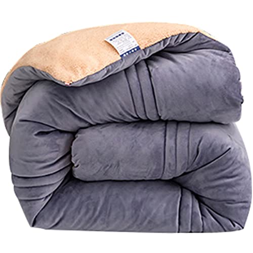 BDMFJY Edredón Nórdico De Invierno, Edredón de Cachemira, Otoño E Invierno Edredón De Felpa Gruesa Cálida Edredón Reversible Fibra, Edredón de Regalo,I,150x200cm (2.5kg)