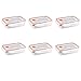 Sterilite Ultra-Seal 5.8 Cup Rectangle, Airtight Food Storage Container, Latching Lid, Microwave and Dishwasher Safe, Clear With Orange Gasket, 6-Pack