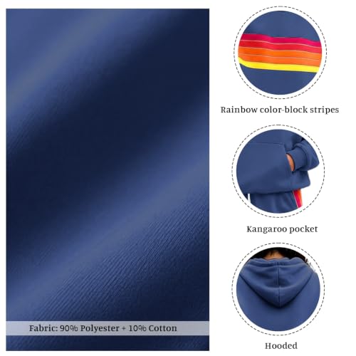 ZWRXW 2 Piece Sets for Women Rainbow Striped Lounge Set Matching Sweat Set - image 8