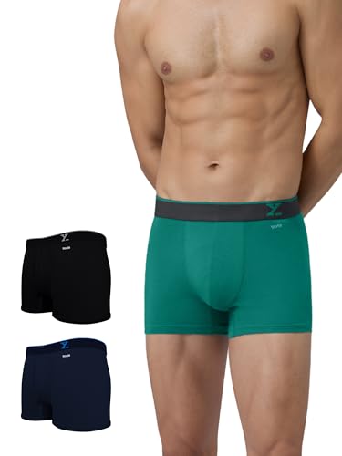 Image of XYXX Men's Underwear Aero IntelliSoft Micro Modal Trunk, Combo Pack of 3