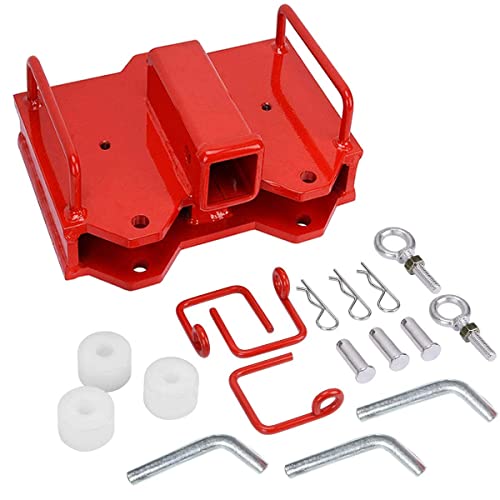 Rbhauto 2" Insert Forklift Trailer Hitch Receiver For Dual Pallet Forks Towing Adapter Attachment Heavy Duty Steel 6500Lbs Capacity #TOP7