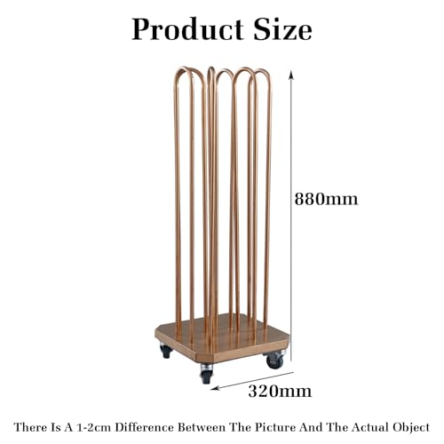 Chariot de rangement pour cintres à roulettes avec structure métallique à 4 côtés - 2