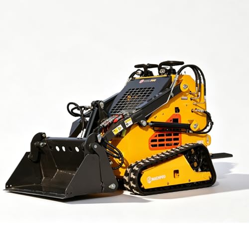 MACHPRO Mini Parallel Tracks Skid Steer Loader with 24hp Gasoline Engine Landscaping Agriculture Road Maintenance Triple-Pump Triple-Valve SystemIncludes BucketDelivery Included (YE)