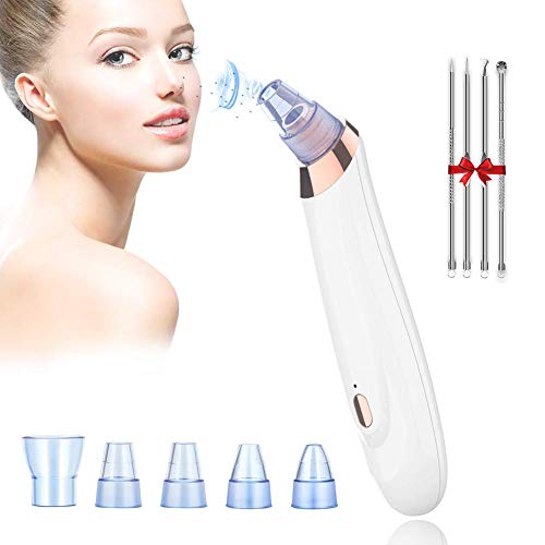 Preisvergleich Produktbild Mitesserentferner Vakuum Mitesser Sauger, porenreiniger Mitesserentferner mit 5 Austauschbare Schönheit Köpfe Porensauger und 4 Mitesser-Extraktor für die Gesichtshautbehandlung (USB-Aufladung)