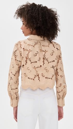 L'AGENCE Women's Seychelle Cropped Button Down Shirt3