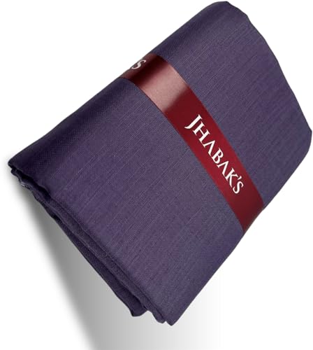 Image of JHABAK'S Men's 100% Pure Cotton Unstitched 1.7 Meters Shirt Piece - 3.25 Meters Suit Fabric Set with Cufflinks (Multicolour, All Weather Fabric, Attractive Box)