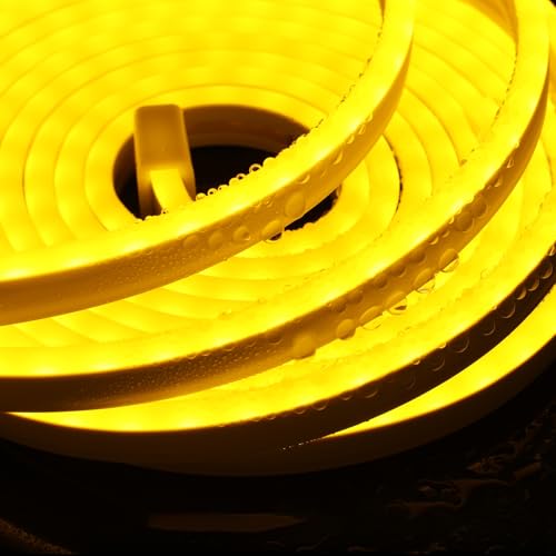 Tira LED flexible Happyyami 5m luz amarilla cálida miniatura 4