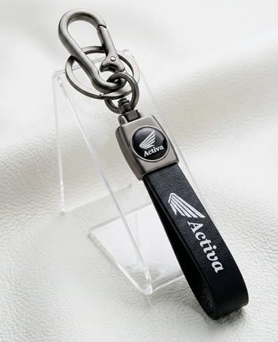 Image of Zuno Leather Keychain for Bike Car Home and Office Keys | Stylish Key Ring for Men and Women | Key Holder for Bags Wallets and Travel Accessories | Ideal Gift for Him Her