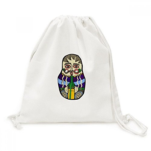 Sac Russie Matriochka en toile cordon idée cadeau originale souvenir