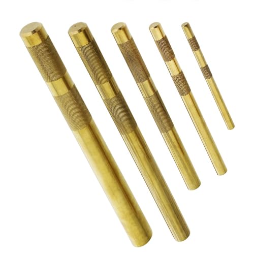 5 pcs.Brass Drift Punch Set Non-Marring Brass Punch for Auto Mechanics NEW, May Vary