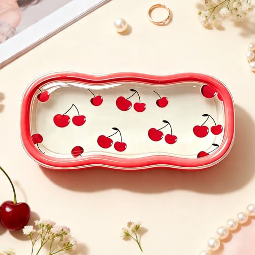 Image of Glasses Case Hard Shell, Clear Eyeglass Case, Cute Holder for Sunglasses and Reading Glasses