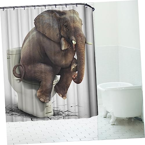 Rideau de bain effet 3D Cabilock en polyester lavable, solution anti-éclaboussures facile - 5