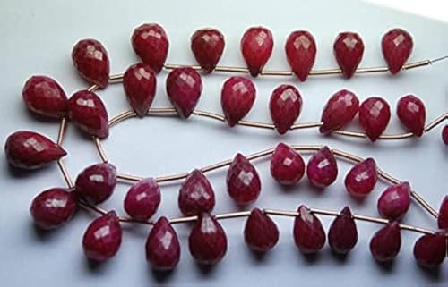 Rubis naturel briolette facettée résistant pour éviter les pierres ternes en bijouterie