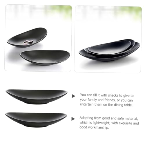 Set de 2 Platos de Melamina Negros para Sushi miniatura 7