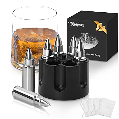 Gifts for Men Dad, 6 Pcs Whiskey Stones Unique Gifts Birthday Ideas for Him Boyfriend Husband Grandpa Cool Gadgets Presents, Father's Day, Christmas Stocking Stuffer