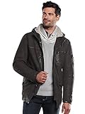 engbers Herren Lederjacke mit Kapuze, 31845, Braun in Größe 56