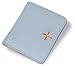 Borgasets Women's Small Compact Bi-fold Leather Pocket Wallet with ID Holder