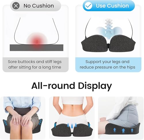 Coussin coccyx anti douleur pour chaise de bureau et assise prolongée