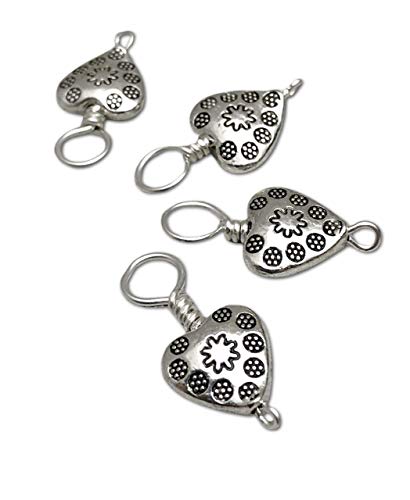 Heart Stitch Markers for Knitting Handmade with Tarnish Free Wire